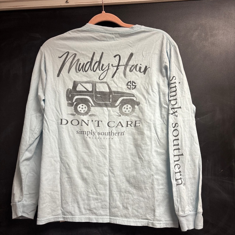 Simply Southern Sky Blue Long Sleeve Tee